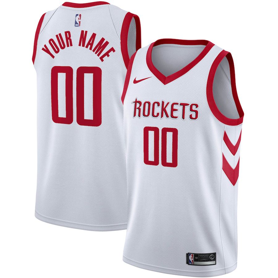 Men Houston Rockets Nike White Swingman Custom NBA Jersey->houston rockets->NBA Jersey